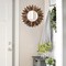 12 inch Boho Wall DecorDecorative Mirror for Wall Decor with Rustic Wood Sunburst Framed Boho Bedroom Decor Room Decor Home Decor for Bedroom Living Room Tril Color